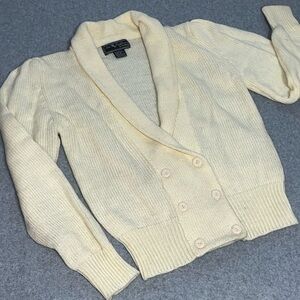Vintage Cardigan Sweater Medium New Traditions By Brooks Preppy Cottage Academia